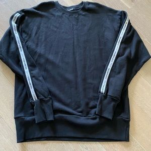 Talentless Logo tape Sweatshirt Large Black Heavyweight RARE! Scott Disk